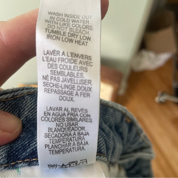 NWT Good American Good Boy Distressed High Rise Jean SN: GB050T Indigo Size 16 - Picture 12 of 17